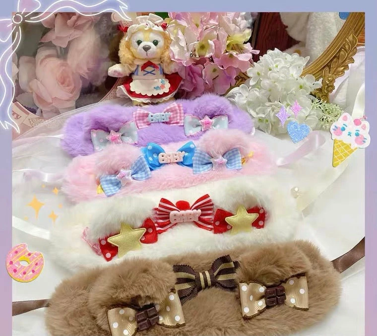 EverythingCuteClub Lolita Accessories Hair Band Fleece Bear Ear 3 EverythingCuteClub Lolita Accessories Hair Band Fleece Bear Ear