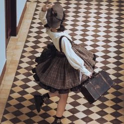 EverythingCuteClub Little Detective SK Strap Skirt Lolita Dress
