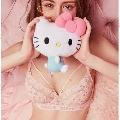 EverythingCuteClub Hello Kitty Lace Bra Set Lingerie + Panties + Sleepwear + Socks