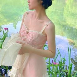 EverythingCuteClub Pinky Foggy Slip Dress