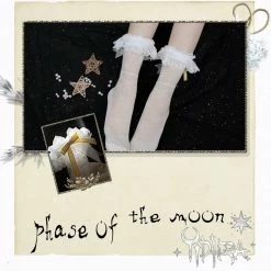EverythingCuteClub Phase Of The Moon Lolita Socks Lingerie + Panties + Sleepwear + Socks