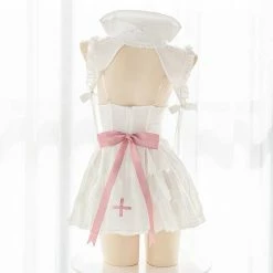 EverythingCuteClub Lingerie + Panties + Sleepwear + Socks Nurse Pinky Lingerie Set Cosplay