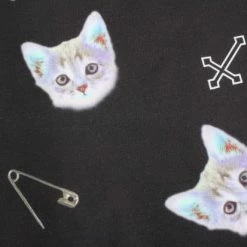 EverythingCuteClub Cat Head Harajuku Fashion Cross Hoodie Jacket