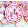 EverythingCuteClub Strawberry Rabbit Clock