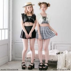 EverythingCuteClub Top Cross Sailor Collar Swimsuit Set