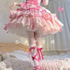EverythingCuteClub Lolita Cross Ribbon Stocking Socks Lingerie + Panties + Sleepwear + Socks