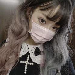 EverythingCuteClub Cute Gradients Coffee Pink Blue Hair Wigs