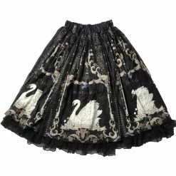 EverythingCuteClub The Death Of Swans SK Midi Dress Bottom