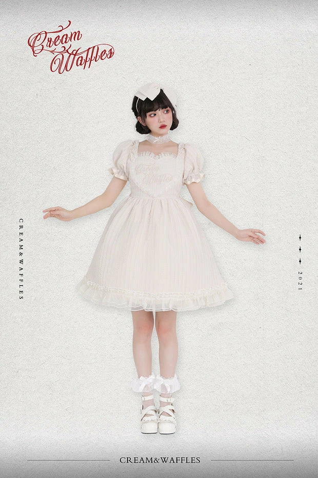 EverythingCuteClub Black Choco Cream Waffle Dolly Dress One Piece Dress 5 EverythingCuteClub Black Choco Cream Waffle Dolly Dress One Piece Dress