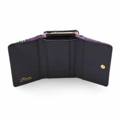 EverythingCuteClub Kuromi Style Black Purple Ribbon Wallet