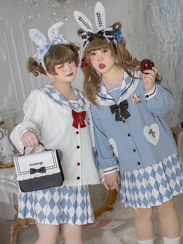 EverythingCuteClub Plus Size More Kawaii Alice Seifuku Tops / Skirt 4 EverythingCuteClub Plus Size More Kawaii Alice Seifuku Tops / Skirt