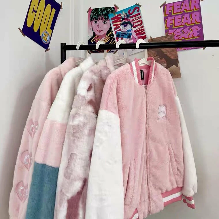 EverythingCuteClub Jackets + Puffs+ Coats Fleece Bear Baseball Jacket 7 EverythingCuteClub Jackets + Puffs+ Coats Fleece Bear Baseball Jacket
