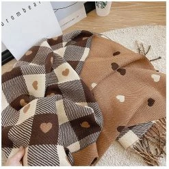 EverythingCuteClub Brown Heart Scarf 8 EverythingCuteClub Brown Heart Scarf