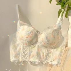 EverythingCuteClub Spring Breeze Day Embroidery Bra Tops & Panty
