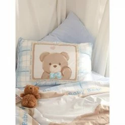 EverythingCuteClub Morning Bear Milky Fleece Bedding Set Soft Bed Linen / Bedding Sets