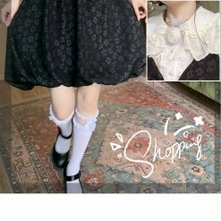 EverythingCuteClub Black Little Flower Slip Dress Petit Girl