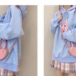 EverythingCuteClub Love Heart Pancake Mini Bag