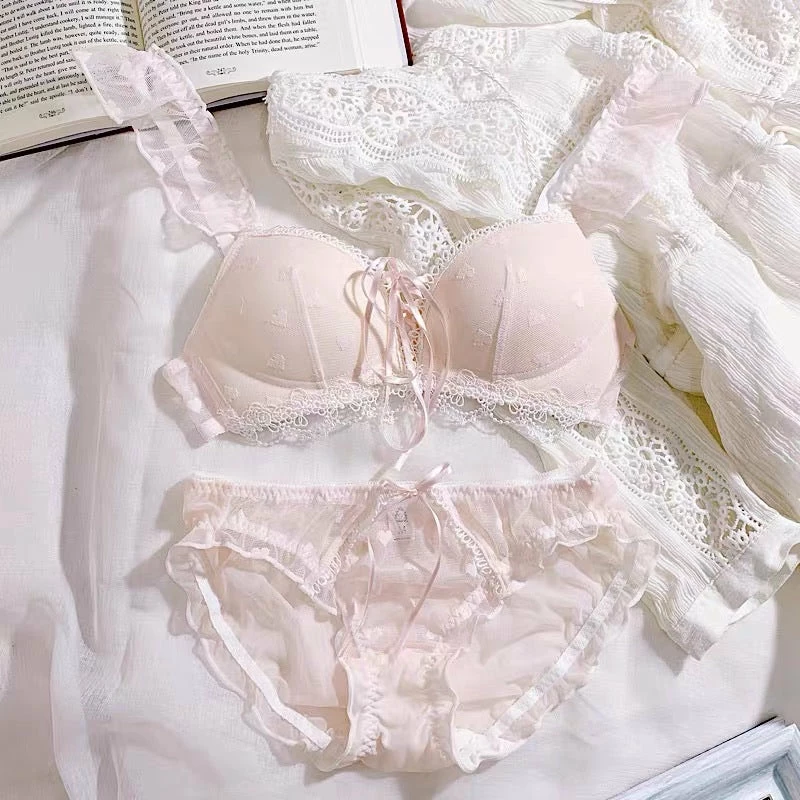 EverythingCuteClub Bralette Underwireless Underwear Girly Lace Heart 5 EverythingCuteClub Bralette Underwireless Underwear Girly Lace Heart