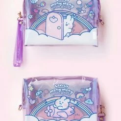 EverythingCuteClub Mongmong Rabbit Makeup Bag+lens Case+ Mini Mirror Accessories