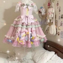 EverythingCuteClub Pre-order Candy Party Sweet Lolita Fashion Dress / Shirt / Full Set