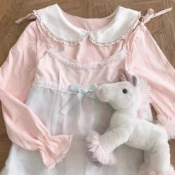 EverythingCuteClub Lolita Blouse Doll Collar / Navy Style Collar Top