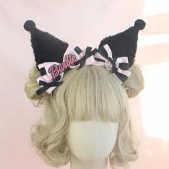 EverythingCuteClub Kuromi Style KC Hair Band Handmade Accessories
