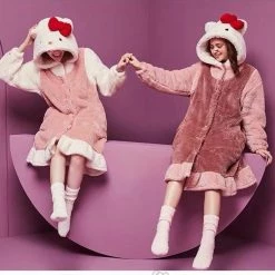 EverythingCuteClub Hello Kitty Pyjamas Lounge Dress Coat