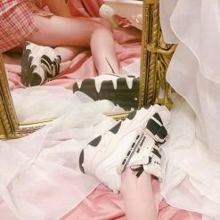 EverythingCuteClub Black & White Harajuku Style Handcrafted Sneaker Shoes 8 EverythingCuteClub Black & White Harajuku Style Handcrafted Sneaker Shoes