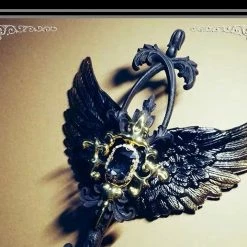 EverythingCuteClub Gothic Black Scepter Handmade Accessories