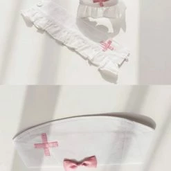 EverythingCuteClub Lingerie + Panties + Sleepwear + Socks Nurse Pinky Lingerie Set Cosplay