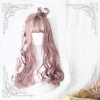 EverythingCuteClub Dolles Pink Long Wigs Cosplay Accessories