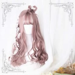 EverythingCuteClub Dolles Pink Long Wigs Cosplay Accessories