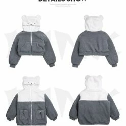 EverythingCuteClub Anti Social Shy Bear Jacket Jackets + Puffs+ Coats