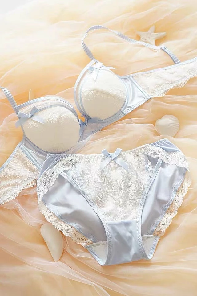 EverythingCuteClub Lingerie + Panties + Sleepwear + Socks Japanese Girly Lace Pierced Bra Sets Big Size Availabe 3 EverythingCuteClub Lingerie + Panties + Sleepwear + Socks Japanese Girly Lace Pierced Bra Sets Big Size Availabe