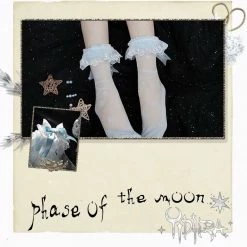 EverythingCuteClub Phase Of The Moon Lolita Socks Lingerie + Panties + Sleepwear + Socks