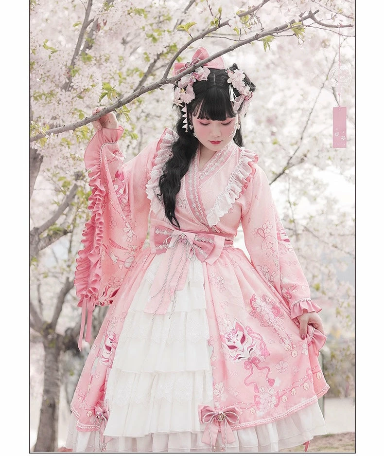 EverythingCuteClub Top The Melody Of Sakura Plus Size Lolita Fashion Kimono Style 6 EverythingCuteClub Top The Melody Of Sakura Plus Size Lolita Fashion Kimono Style