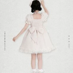 EverythingCuteClub Black Choco Cream Waffle Dolly Dress One Piece Dress 33 EverythingCuteClub Black Choco Cream Waffle Dolly Dress One Piece Dress