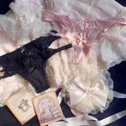 EverythingCuteClub Lingerie + Panties + Sleepwear + Socks Romance Of Ribbon Panties Thongs & V-string