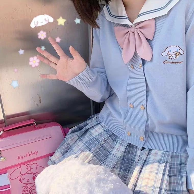 EverythingCuteClub Pre-order Sanrio Collaboration Double Breasted Winter Cardigan 3 EverythingCuteClub Pre-order Sanrio Collaboration Double Breasted Winter Cardigan