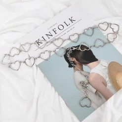 EverythingCuteClub Accessories Love Heart Chain Belt