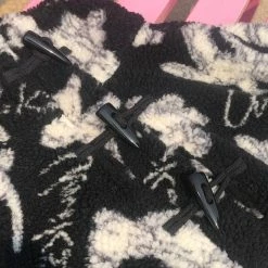 EverythingCuteClub Black White Teddy Bear Long / Short Coat Jackets + Puffs+ Coats 16 EverythingCuteClub Black White Teddy Bear Long / Short Coat Jackets + Puffs+ Coats