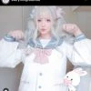 EverythingCuteClub Plus Kawaii Plus Size Snowwhite Rabbit JK Uniform Style Top 2 EverythingCuteClub Plus Kawaii Plus Size Snowwhite Rabbit JK Uniform Style Top