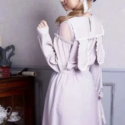 EverythingCuteClub Spring 2021 My Melody / Cinnamoroll / Kuromi Off Shoulder Rabbit Ear Dress Dress + Rompers