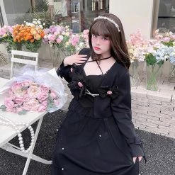 EverythingCuteClub Plus Size More Kawaii Romantic Rose Slip Dress / Suit