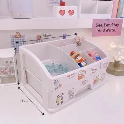 EverythingCuteClub Room Decor Desk Organizer With Stickers