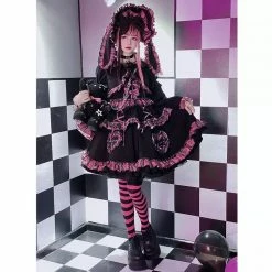 EverythingCuteClub Harajuku Style Dark Goth Loli Bunny Set Top