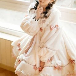 EverythingCuteClub Super Warm Soft Fleece Soft Milk Kitty Dress 27 EverythingCuteClub Super Warm Soft Fleece Soft Milk Kitty Dress