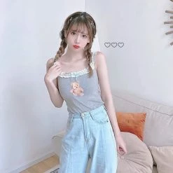 EverythingCuteClub Little Bear Tank Vest Top