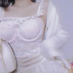 EverythingCuteClub Vintage Nanaco Bralette Lingerie + Panties + Sleepwear + Socks