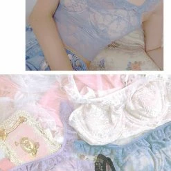 EverythingCuteClub Vintage Nanaco Bralette Lingerie + Panties + Sleepwear + Socks